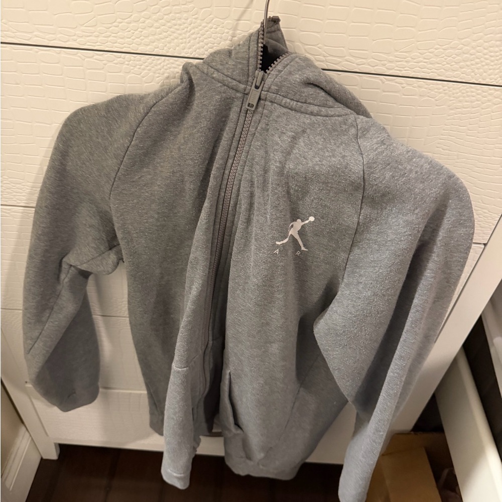 Jordan Heather Gray Zip-Up Hoodie